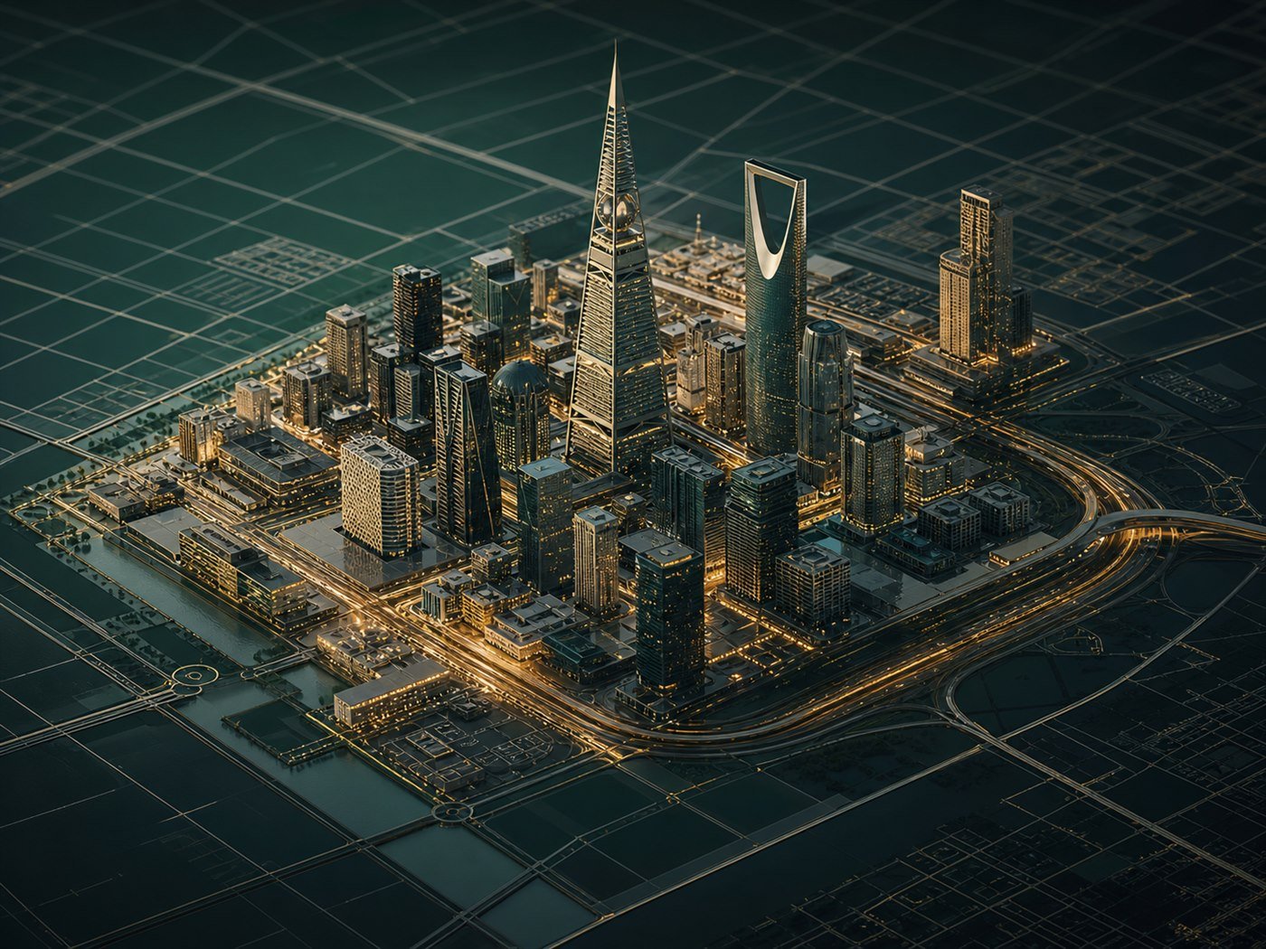 خريطة معمارية ثلاثية الأبعاد لفرع الرياض